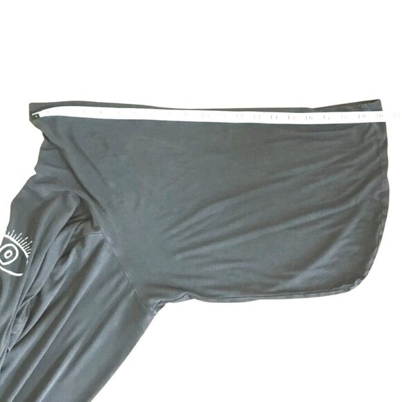 LIFE CLOTHING CO Women Hooded Graphic Tee Warrior Not Worrier Eye Modal Top S - Picture 8 of 8